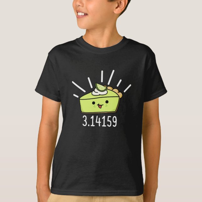 Camiseta Math Pi Número Gracioso Pie Pun Oscuro BG (Anverso)