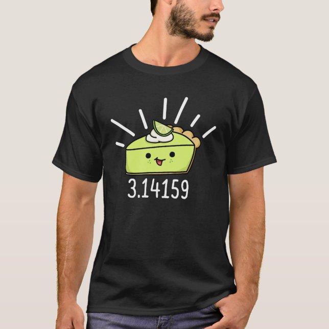 Camiseta Math Pi Número Gracioso Pie Pun Oscuro BG (Anverso)