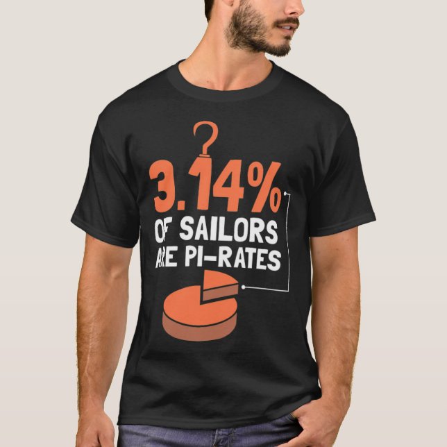 Camiseta Math Pi Pirate Gracioso pony divertido (Anverso)