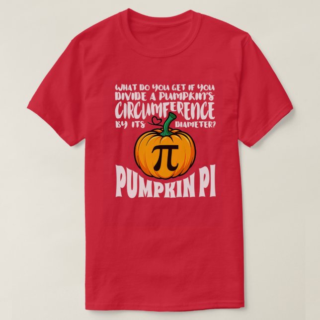 Camiseta Math Pun Pumpkin Pi Gracioso disfraz de Halloween (Diseño del anverso)