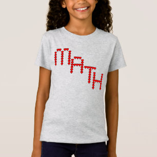 Camiseta Math Red Hearts Text