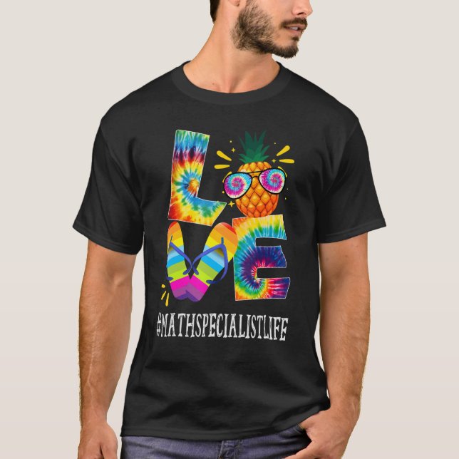 Camiseta Math Specialist Love Pineapple Summer Off Duty Ti (Anverso)
