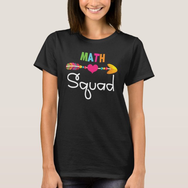 Camiseta Math Squad Back To School Teacher Student Crew Kid (Anverso)