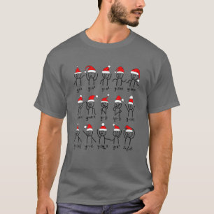 Camiseta Math Stick Figures Función Math Teacher Santa Hat