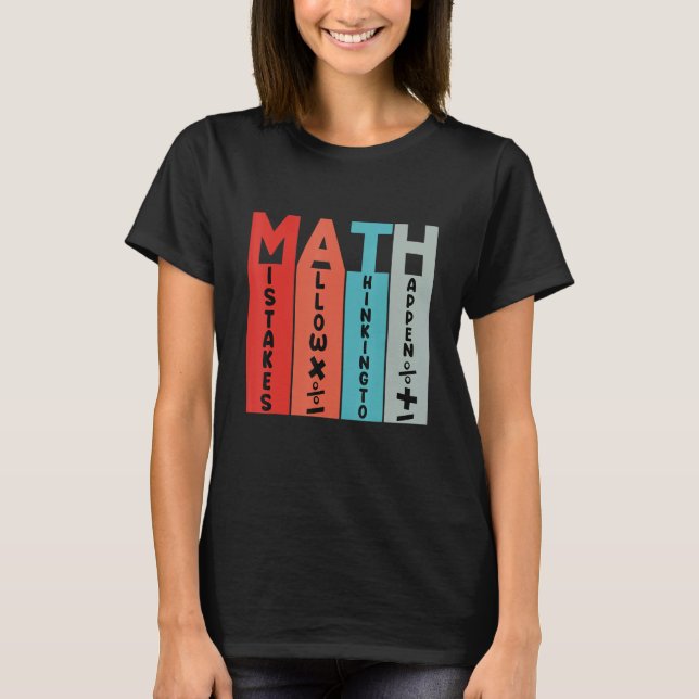 Camiseta Math Students School Matemática Math Teacher (Anverso)