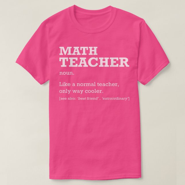 Camiseta Math Teacher Definition Job Title Back To School G (Diseño del anverso)