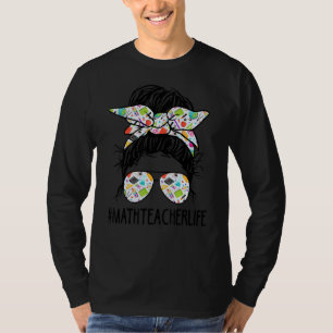 Camiseta Math Teacher desordenado pelo de vida de un bollo