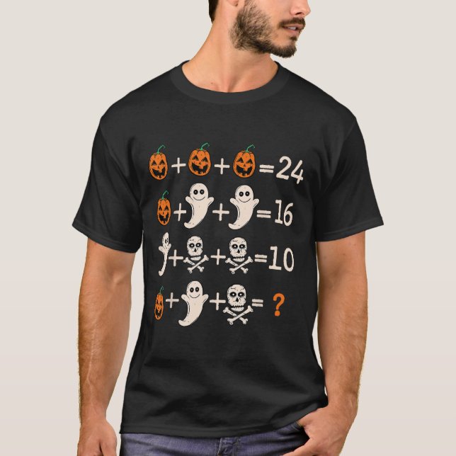 Camiseta Math Teacher Halloween Algebra Operation Mathemati (Anverso)