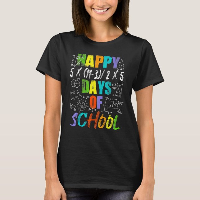 Camiseta Math Teacher Happy 100th Day of School Equations 1 (Anverso)