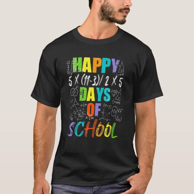 Camiseta Math Teacher Happy 100th Day Of School Equations_2 (Anverso)