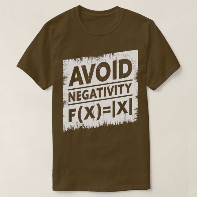 Camiseta Math Teacher Math Student evita negatividad absolu (Diseño del anverso)