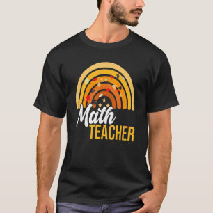 Camiseta Math Teacher Rainbow Cute Educator Cae En Otoño Qu