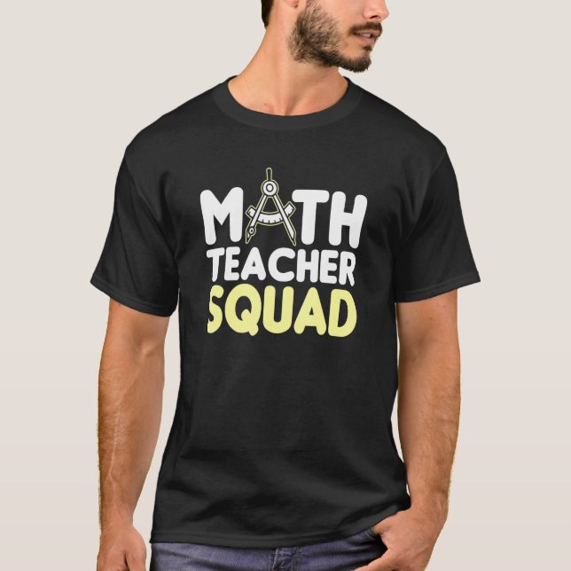 Camiseta Math Teacher Squad suministra matemáticas Algebra  (Anverso)
