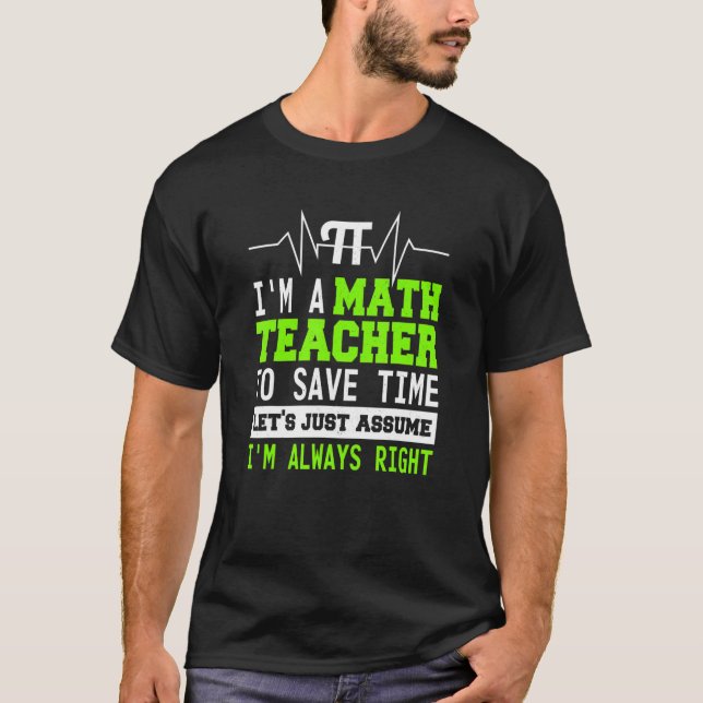 Camiseta Math Teacher Suministra Matemáticas Cita de álgebr (Anverso)