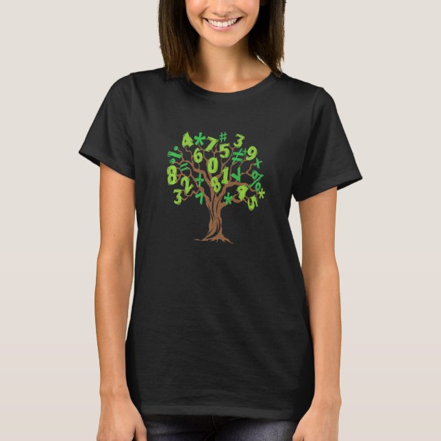 Camiseta Math Tree I Tree Math Symbols Numbers Trees Math P (Anverso)