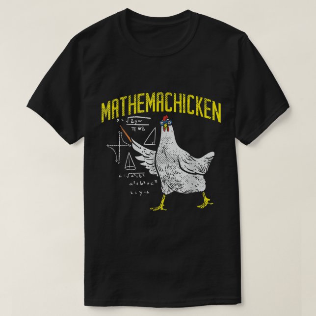 Camiseta Mathemachicken Math Nerd Algebra Teachen (Diseño del anverso)