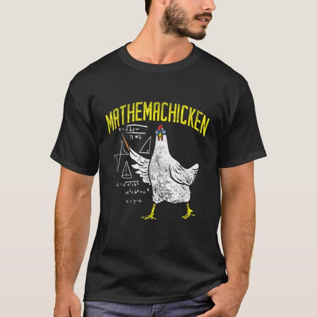 Camiseta Mathemachicken Math Nerd Algebra Teachen (Anverso)