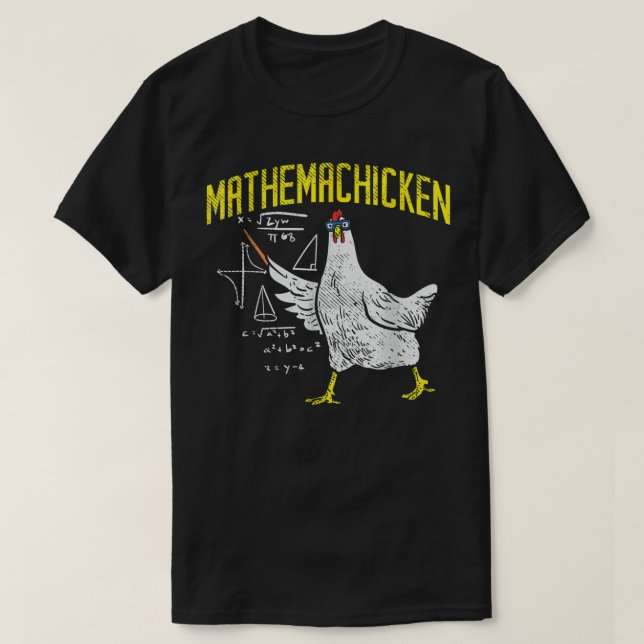 Camiseta Mathemachicken Math Nerd Algebra Teachen (Diseño del anverso)