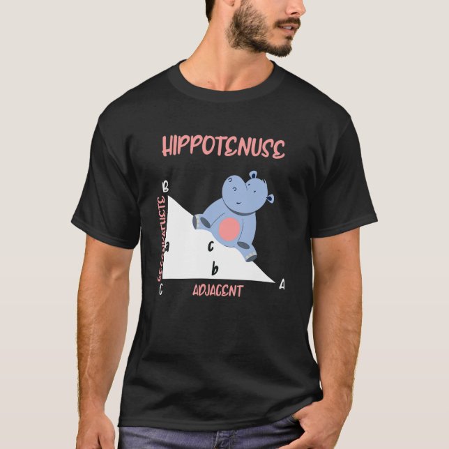 Camiseta Mathematician Hippotenuse Hippo Triangle (Anverso)