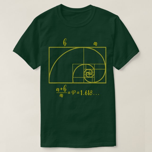 Camiseta Mathematics Golden Spiral T  (Diseño del anverso)