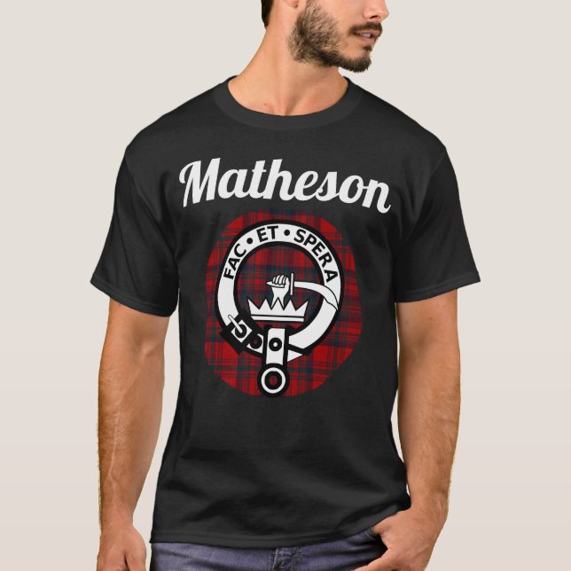 Camiseta Matheson Clan Escocia Nombre Escudo De Armas Tartá (Anverso)