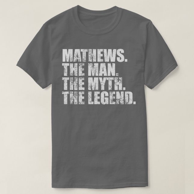 Camiseta MathewsMathews apellido Mathews apellido Mathews (Diseño del anverso)