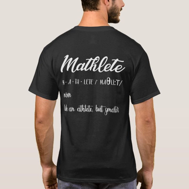 Camiseta Mathlete Definition Math Nerd Geek (Reverso)