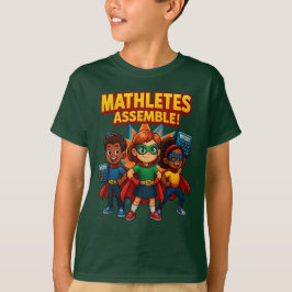 Camiseta Mathletes reúnen a superhéroes escolares