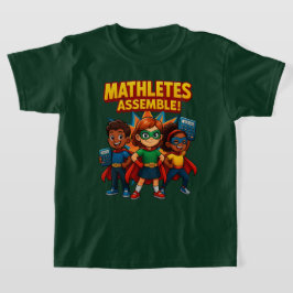 Camiseta Mathletes reúnen a superhéroes escolares
