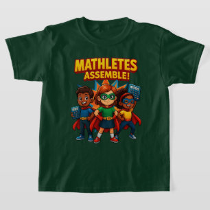 Camiseta Mathletes reúnen a superhéroes escolares