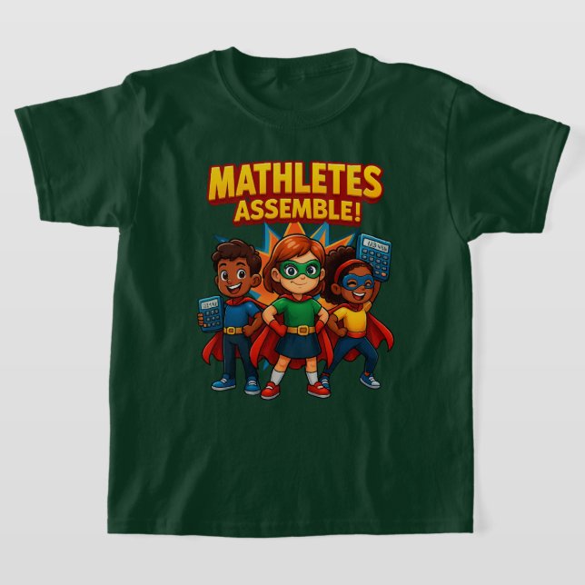 Camiseta Mathletes reúnen a superhéroes escolares (Distribución)