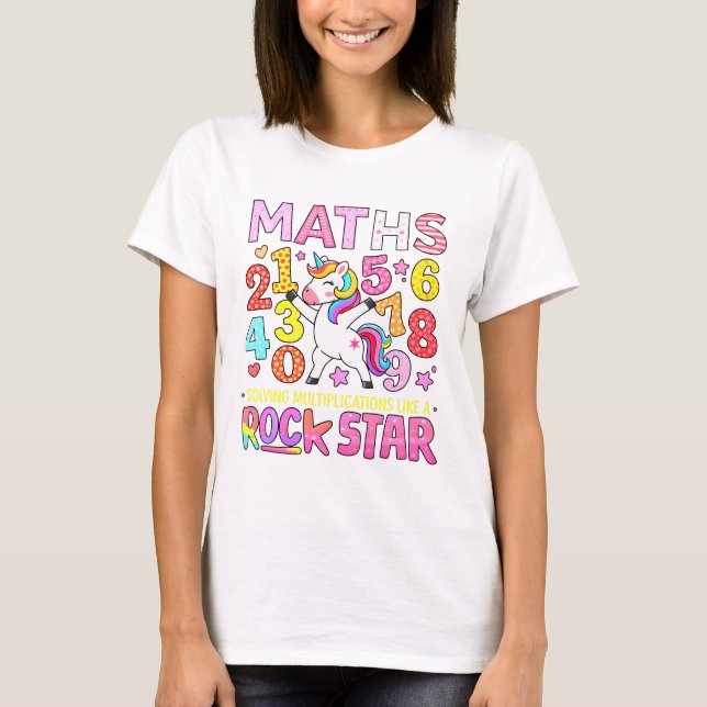 Camiseta Maths Rockstar Colorful Numbers T Shirt (Anverso)