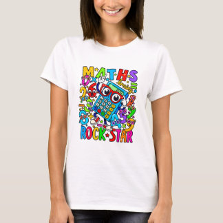 Camiseta Maths Rockstar T Shirt for Teachers and Number Day