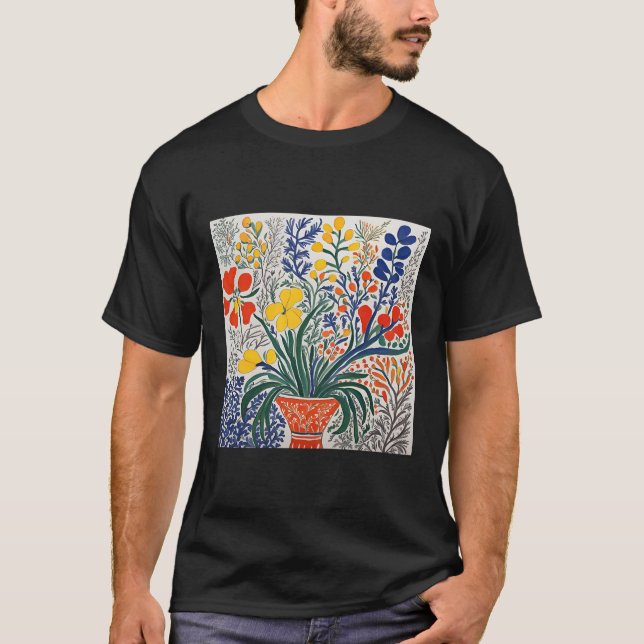 Camiseta Matisse de arte floral inspirado en (Anverso)