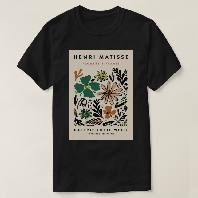 Camiseta Matisse Flower Sketch (Diseño del anverso)