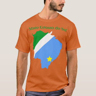 Camiseta Mato Grosso do Sul Mapa Bandera Brasil
