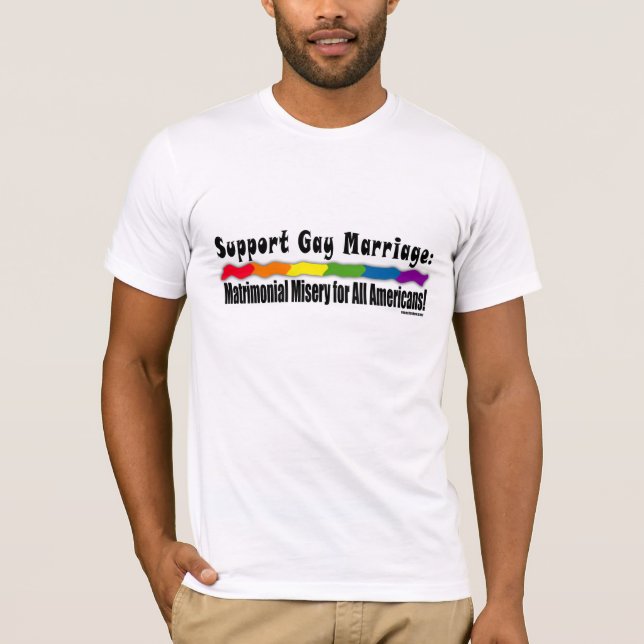 Camiseta matrimonial de la igualdad de la miseria (Anverso)