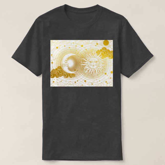 Camiseta Matrimonio Alquímico Vintage Celestial Tarot Golde (Diseño del anverso)