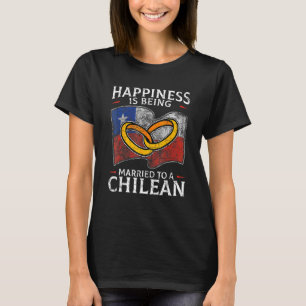 Camiseta Matrimonio chileno Chile Bandera Casada Cultura Ma