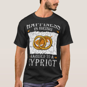 Camiseta Matrimonio chipriota Patrimonio de Chipre Bandera 