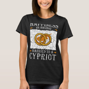 Camiseta Matrimonio chipriota Patrimonio de Chipre Bandera 