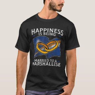 Camiseta Matrimonio de las Islas Marshall Boda Marr