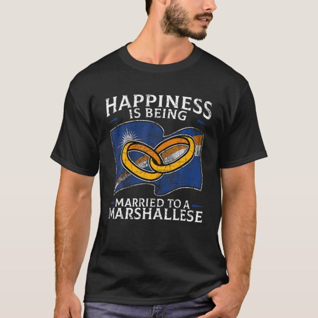 Camiseta Matrimonio de las Islas Marshall Boda Marr (Anverso)