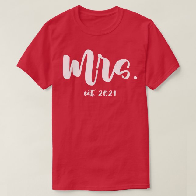 Camiseta Matrimonio de recién casada luna de miel novia par (Diseño del anverso)