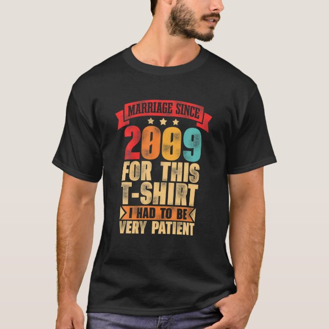 Camiseta Matrimonio Entre Hombres Desde 2009 12º Aniversari (Anverso)