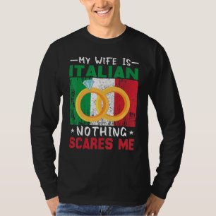 Camiseta Matrimonio italiano Italia raíz herencia casada