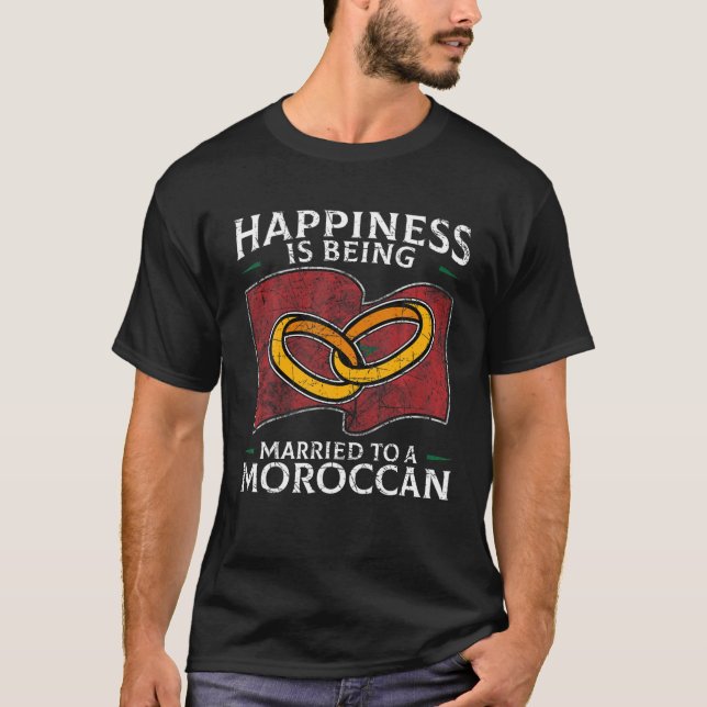 Camiseta Matrimonio marroquí Marruecos raíz herencia casada (Anverso)
