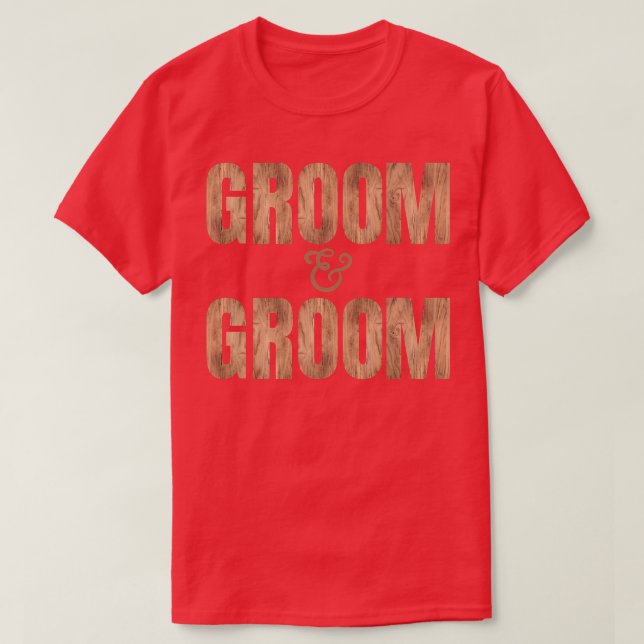 Camiseta Matrimonios LGBTQ Groom y Groom (Diseño del anverso)