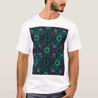Camiseta Matriz de Circuito de Neón – Simetría Tecnológica