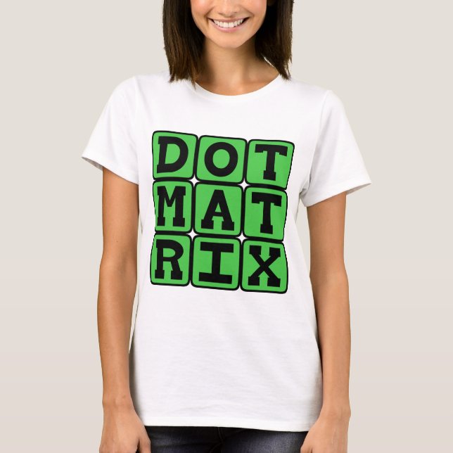 Camiseta Matriz de puntos, matriz patrón (Anverso)